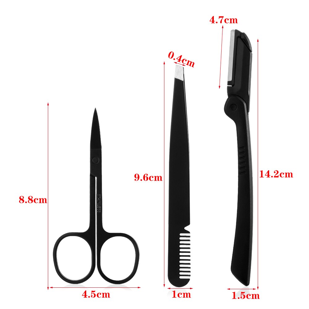 Øjenbryn trimning værktøj sæt øjenbryn pincet øjenvippe cutter øjenbryn klipper rustfrit stål øjenbryn makeup saks