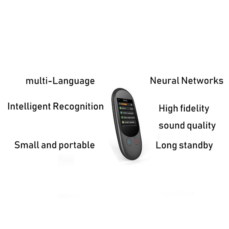 Smart Voice Photo Scanning Translator 2.4Inch PressScreen Wifi Support Offline Portable Multi-Language Translation