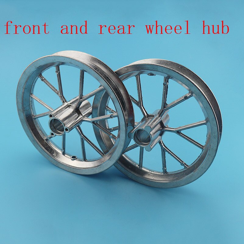 Good 12 inch Aluminum front or rear Rim Wheel Hub Tire fit Bike Scooter cubo de la rueda para patinete recambio: front and rear hub