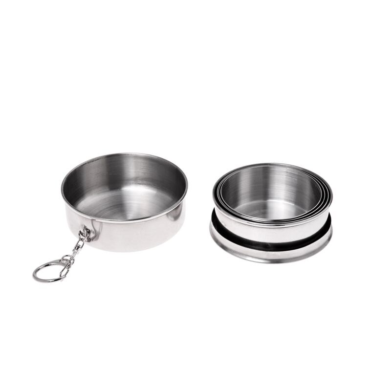 Vouwen Cup Telescopische Cup Intrekbare Cup Sport Wandelen Camping 240Ml Sleutelhanger