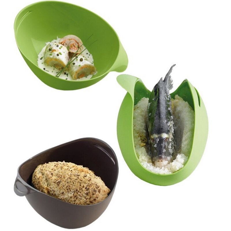 Silikone brød bageskål multi mikroovn fisk dampskål varmebestandig genanvendelig sammenfoldelig salatskål køkkenværktøj