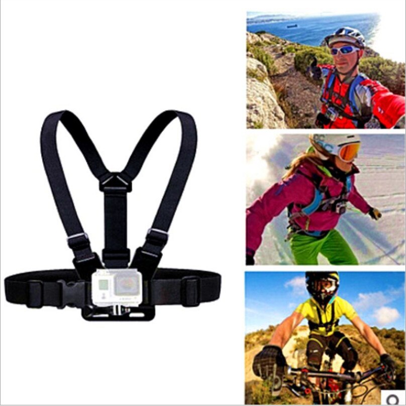Elastische Verstelbare Hoofdband Mount Riem Borst Riem Mount voor Gopro Hero SJCAM Xiaomi Yi 4 k Actie Camera Accessoires