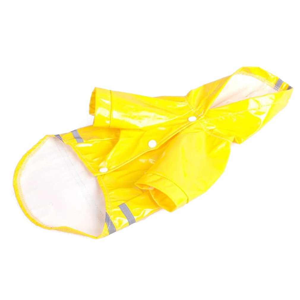 Pu Reflective Strip Pet Raincoat Outdoor Pet Rain Proof Dog Hooded Waterproof Coat Cat And Dog Clothing Pet Supplies