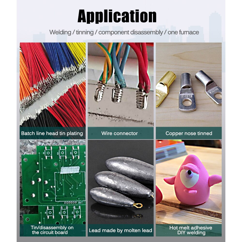 Mini Solder Pot with Temperature Adjustable Lead Free Desoldering Bath Plate Electric Soldering Pot 220V 100W 150W 250W 300W