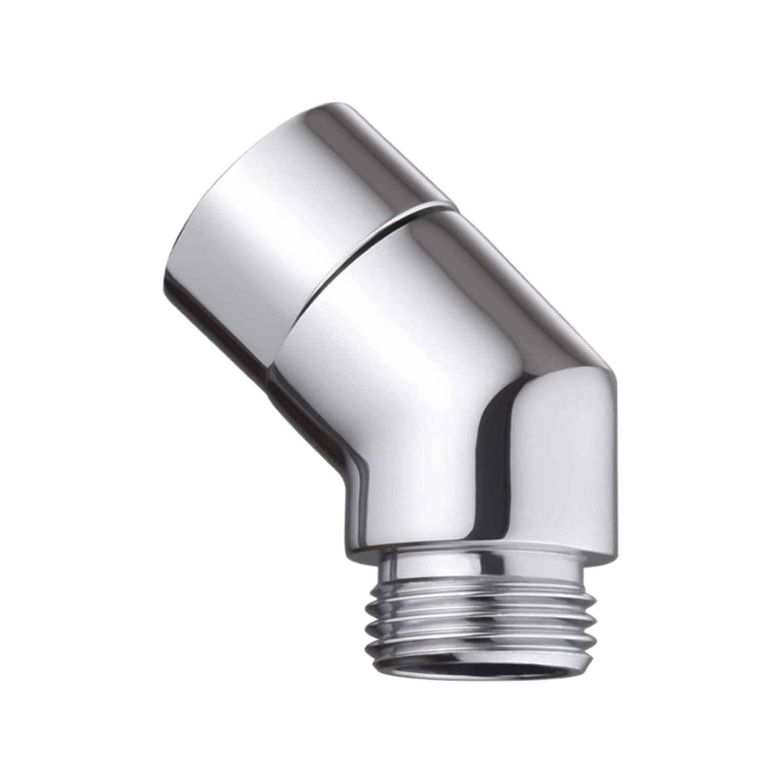 G1/2 Elbow Adapter Shower Head Female and Male Thread Rainfall Shower Handheld Shower Connector Angle 90° 130° 135° Accessory: Chrome