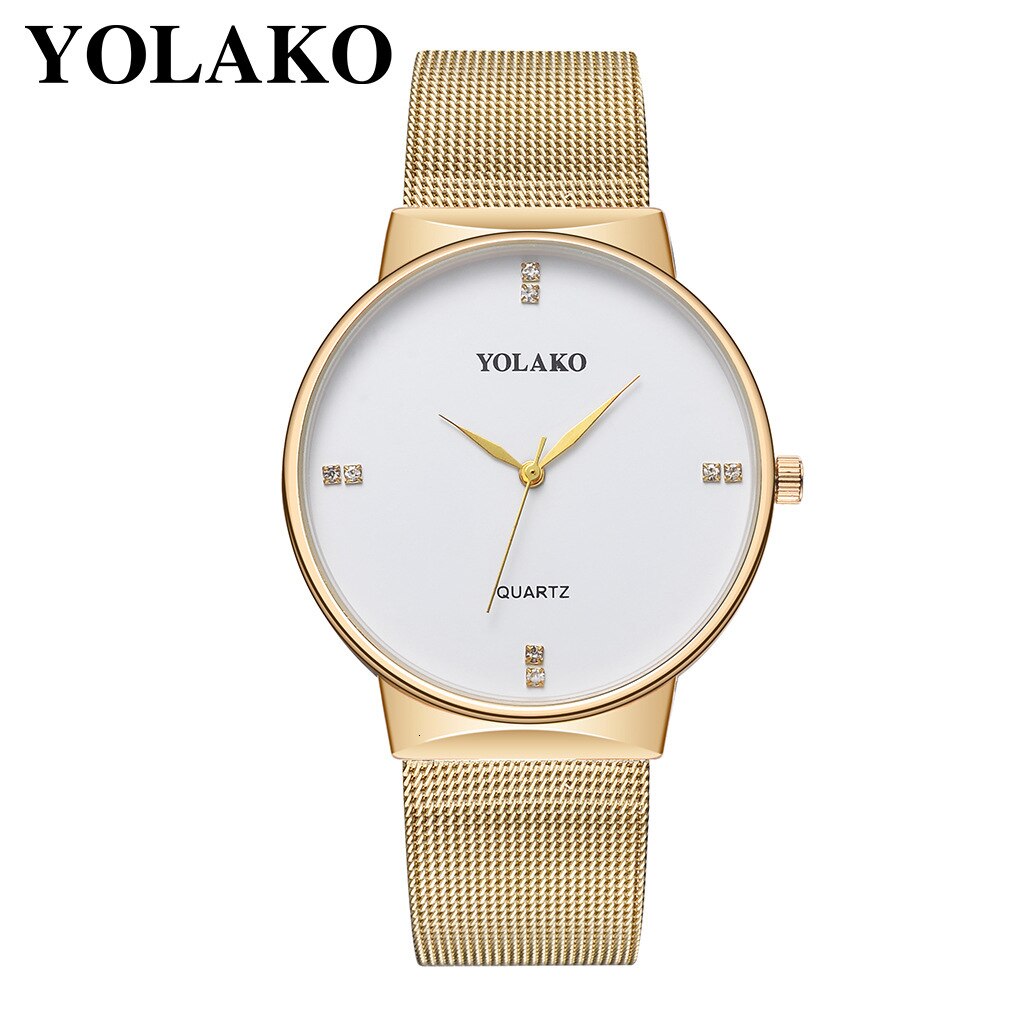 YOLAKO Paar Horloges Voor Liefhebbers Luxe Diamant Rvs Heren Horloge Paar Horloge Voor Liefhebbers Mannelijke Klok Reloj Mujer