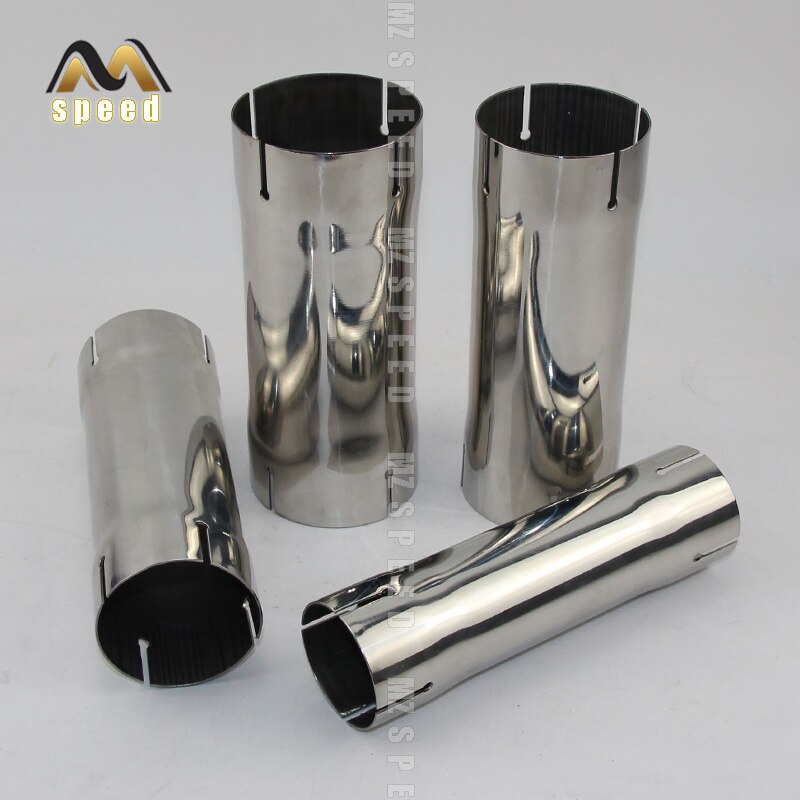 Car Accessories 304 stainless steel tube muffler expanded caliber connector 54mm 66mm 73mm 80mm 4 slot universal sleeve