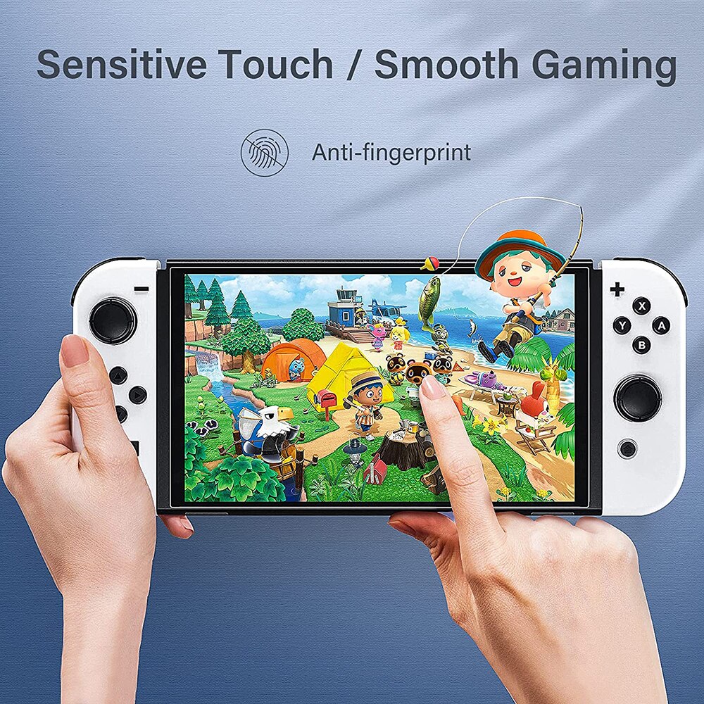 3 stück gehärtetes glas , 9h hd-displayschutzfolien für nintendo switch oled, explosionsgeschützter displayschutz für switch oled-zubehör