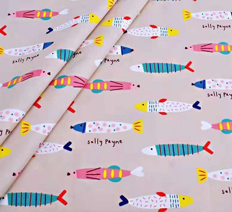 100% Cotton Fabric Cartoon Cotton Patchwork Cloth DIY Sewing Quilting Fat Quarters Material For Baby&amp;Child 8 pieces 50cm x 50cm