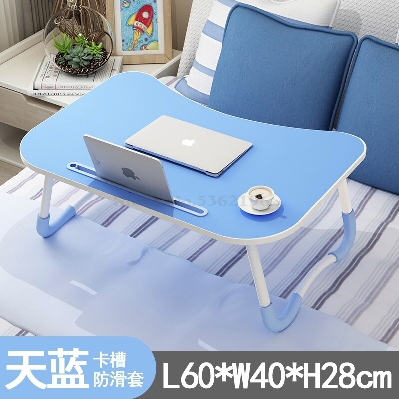 Lille bord på sengen folder studerende barn sovesal sengebord doven bord laptop bord: Mørke lilla