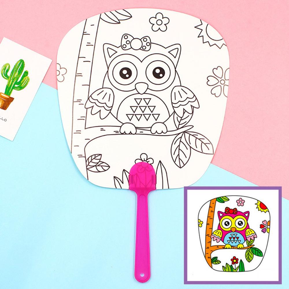 Juguetes De Grafiti de manualidades para niños, abanico de pintura con Borrador de línea, , multicolor, arte Hecho A Mano, artesanía, para niños: 04