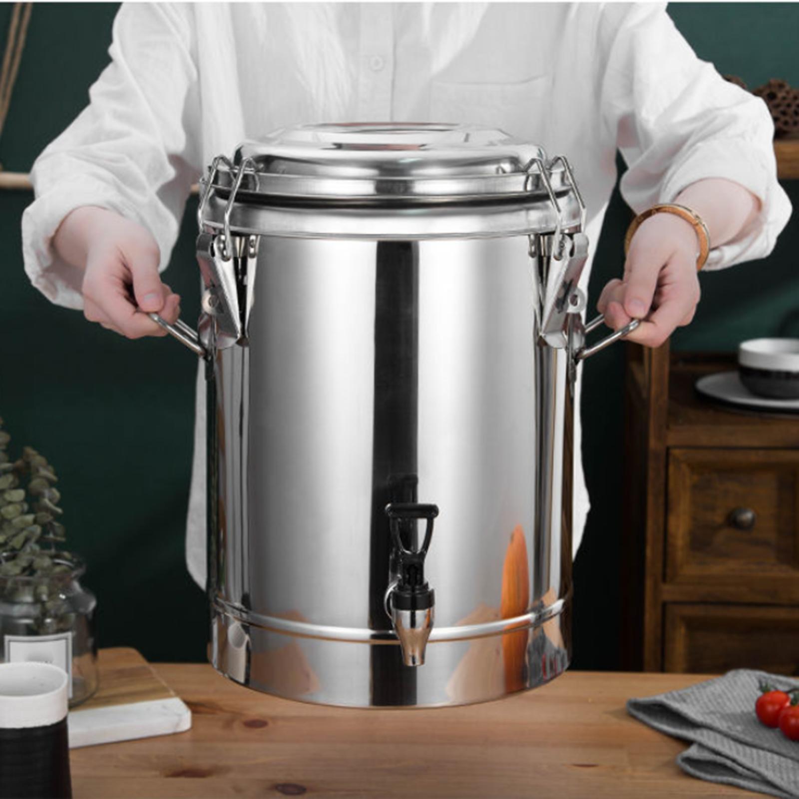 10L/20L/30L Insulated Bucket Stainless Steel Insulated Bucket Large Capacity Insulated Beverage Dispenser with Faucet