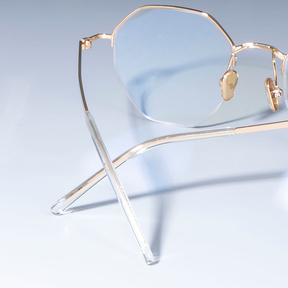 49013 Semi-Rimless Square Glasses Frames Men Women Optical Computer Glasses