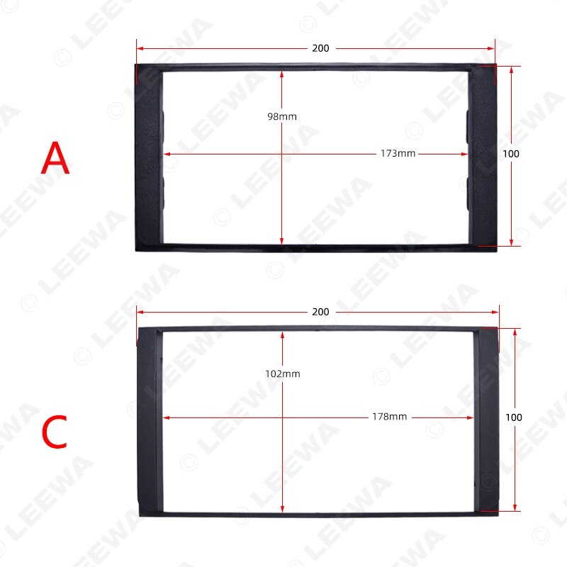 Leewa bilradio stereo 2 din fascia panel monteringsramme fasia trim monteringssett for toyota camry/previa/vios/corolla  #2295
