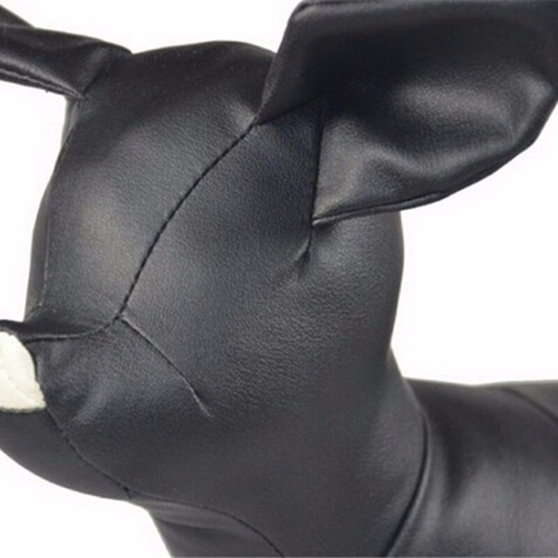 Mannequin en cuir pour chien, Position debout, modèles de jouets pour animaux de compagnie, affichage de boutique, noir S