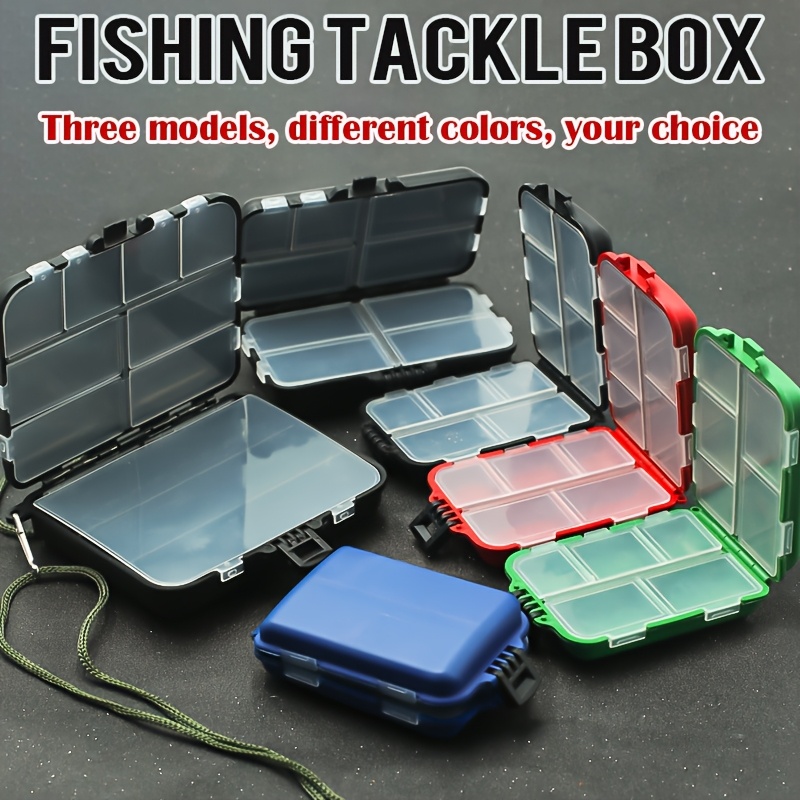 TAKBAS 1PC Small Fishing Tackle Box, Plastic Portable Organizer, Hooks Lure Baits Storage Box Containers For Storing Swivels Jig