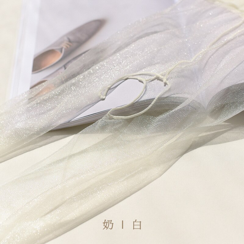 SP & CITY 8 Kleuren Vrouwen Dunne Elasticiteit Panty Sexy Dames Nylon Glanzende Transparante Vrouwelijke Kousen Nachtclub Licht Panty: white