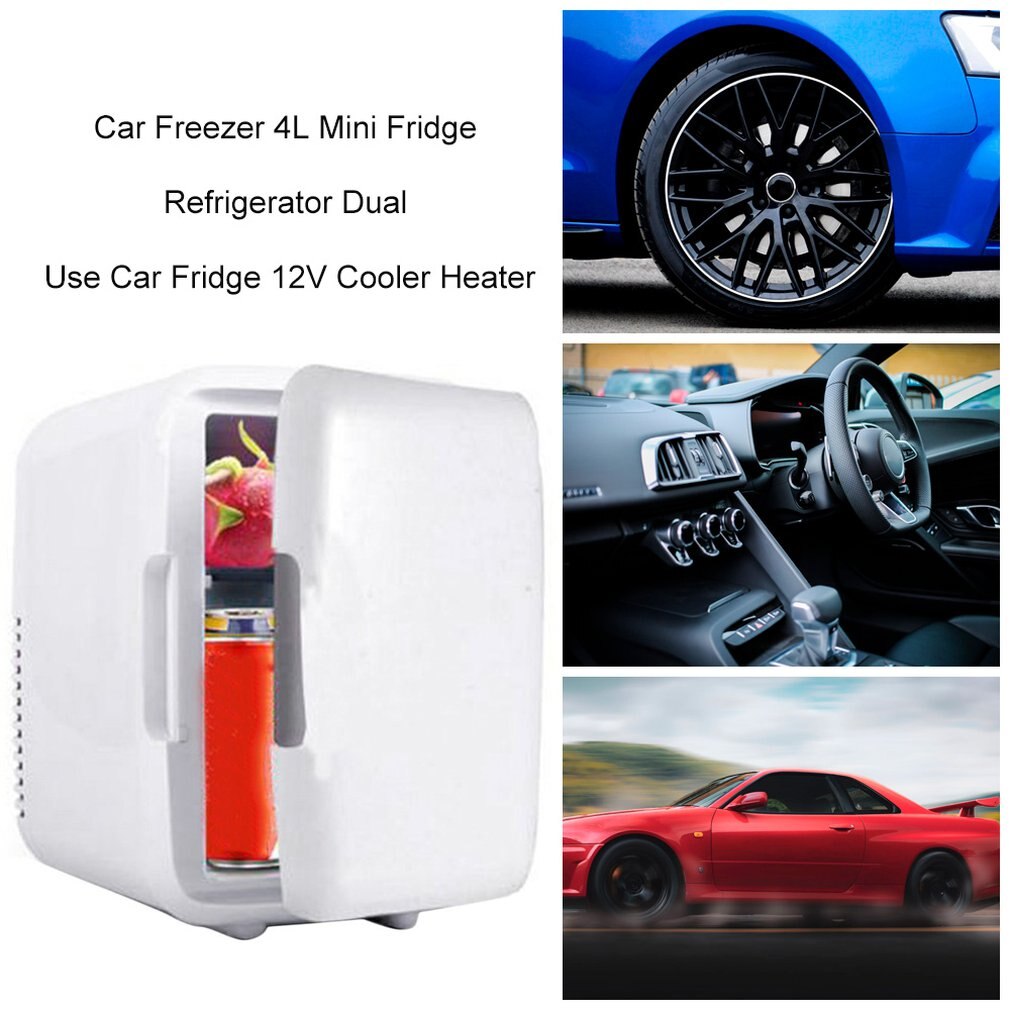 Car Freezer 4L Mini Fridge Refrigerator Portable Car Home Dual Use Car Fridge 12V Cooler Heater Universal Vehicle Parts