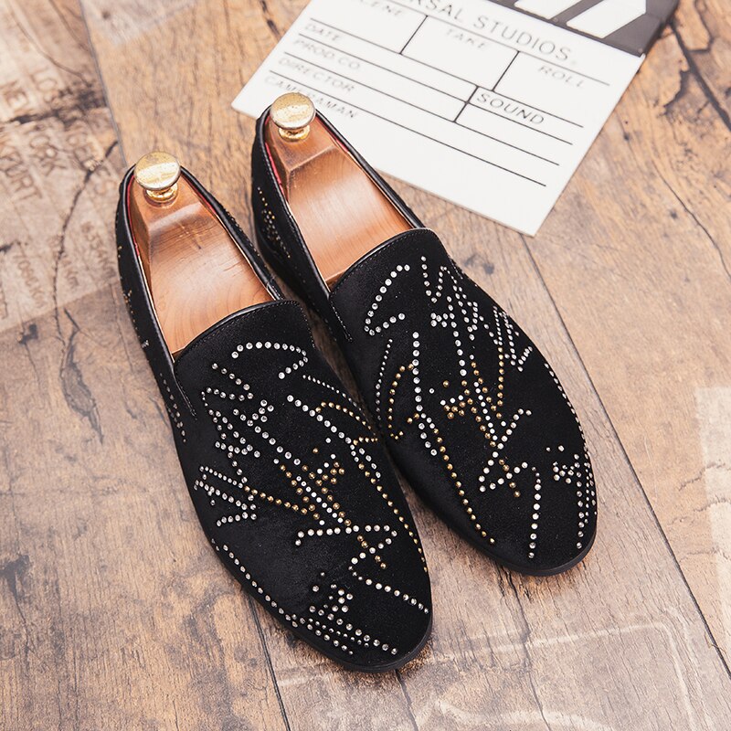 Strass hommes chaussures de mariage italien – Grandado