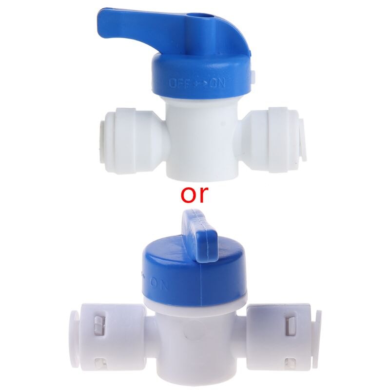 Ball Valve 6mm 1/4" Tube OD Port Plastic Water System Loop Connector