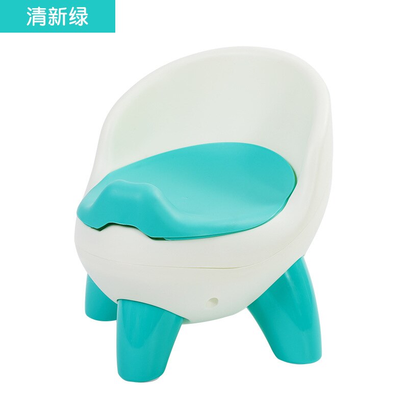 Sklisikker babytoalett trygt låve pottetrener sete stol barnegryte babyrygg potte plast potte spedbarn hygiene pottetrening: Grønn