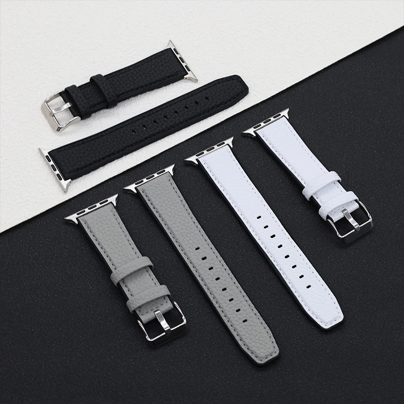 Pu Lederen Band Voor Apple Watch Band 38Mm 40Mm 41Mm Polsband 42/44/45/49Mm Ultra Voor Iwatch Serie 10 9 8 7 6 Se 5 4 42Mm 46Mm