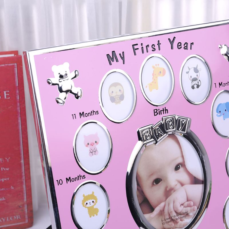 Baby Photo Frame My First Year Picture 12 Months Frame Kids Birthday Home Decoration Family Ornaments