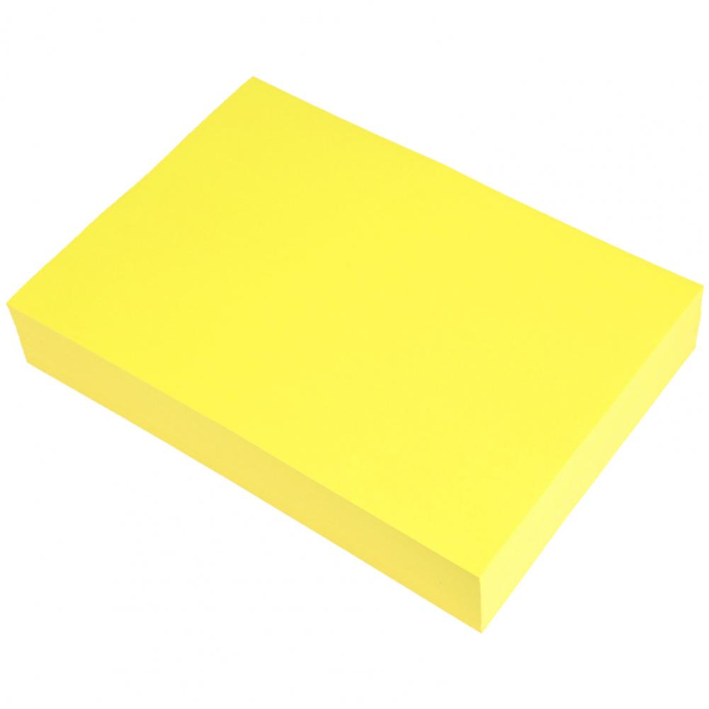 Papier à copier, 100 pièces/ensemble, festif, toucher, sans odeur, bricolage, usage double face, papier artistique pour le bureau: Yellow