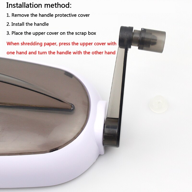 Paper Shredder Household Financial Bill A4 Letter Documents Shredder Mute Office Desk Noodle Shredder Manual Cutting Machine