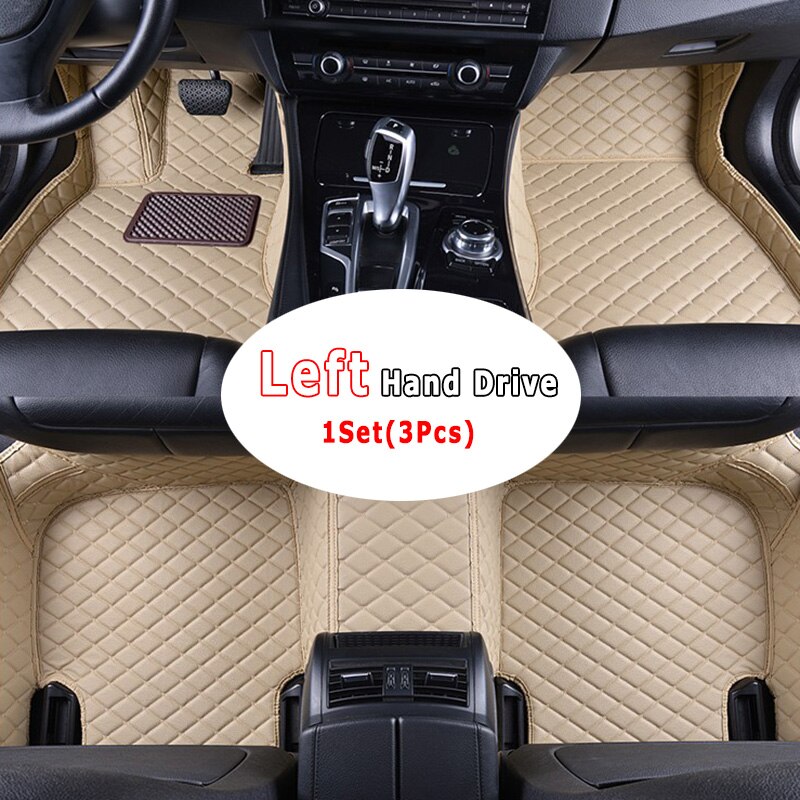 For Honda Cr-z CRZ cr z Car Floor Mats Auto Carpets Foot Rugs Interiors Accessories Waterproof Dash Mats: LHD(3pcs)beige