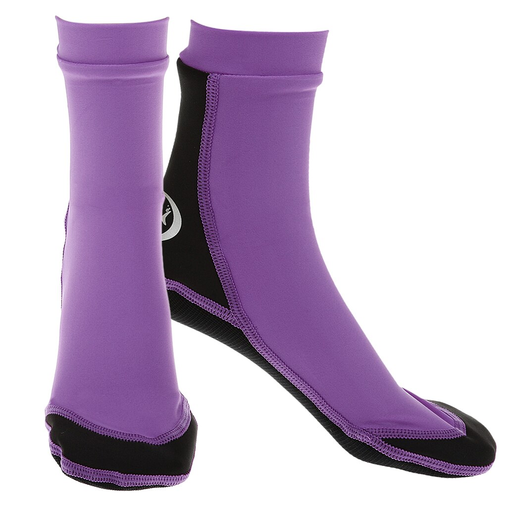 1 Pair 1.5mm Neoprene Anti-Slip Socks Swimming Shoes Surfing Boots for Scuba Diving Swimming Surfing Water Sports Men Women Kids: Purple M