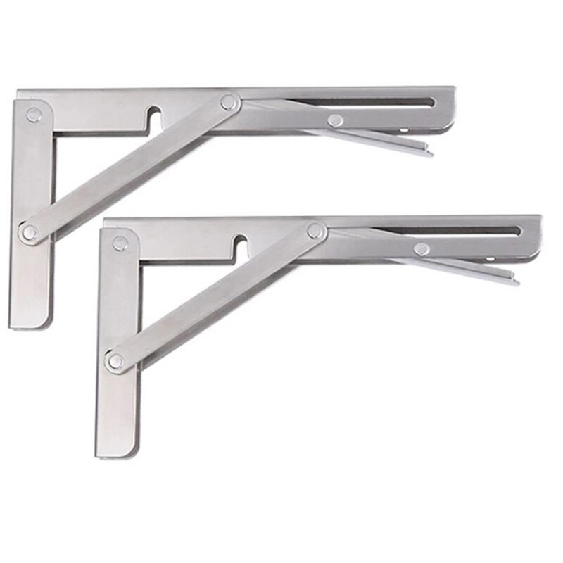2Pcs Folding Heavy Duty Shelf-Bracket Bench Table Folding Shelf or Bracket T5UA