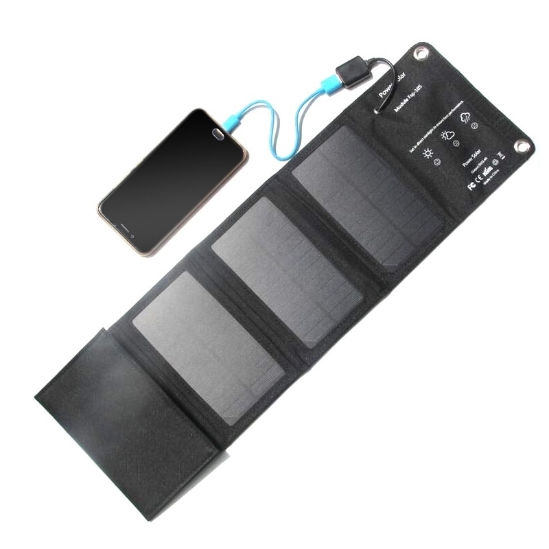 10W panneau solaire pliant batterie externe 5V 2A USB sortie sac de Charge de cellule solaire étanche pour le Camping en plein air cyclisme