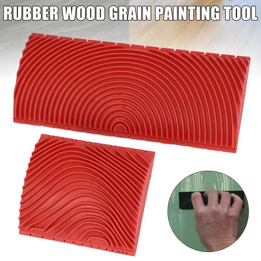 Maison peinture murale caoutchouc nervuré diatomée boue grattoir outil grain bois gaufrage rouleau bricolage H7J3