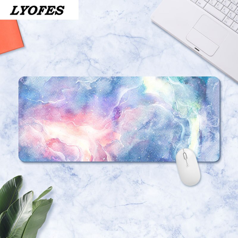 Kawaii Desk Mat Gamer Large Marble Desk Pad Mouse Pad Waterproof Computer Keyboard Table Decoration Cover Gaming Player Mice Mat: 300x800x2mm 10