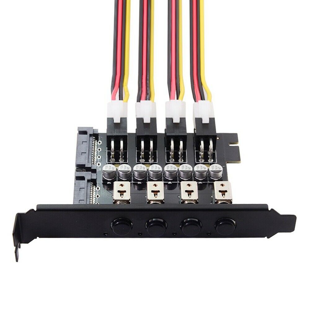 GHH 4 Hard Disk Control System Intelligent HDD SSD Power Switch with PCI Bracket Safe Stable Lead-free Durable CE1667