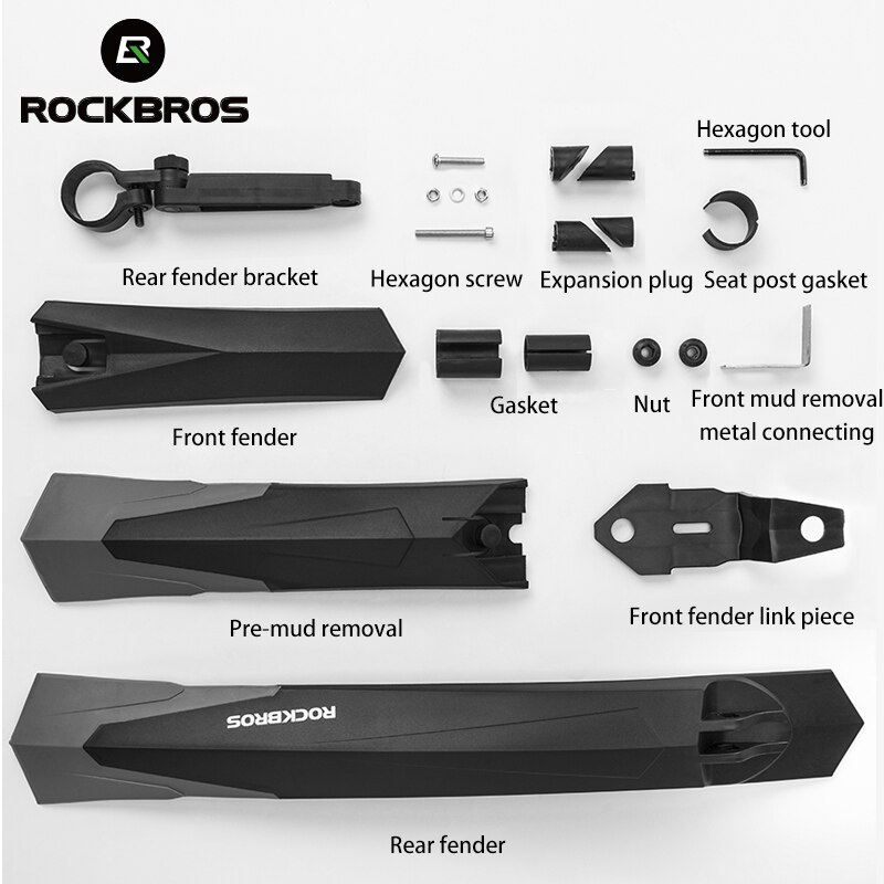 Rockbros Verbreding Verstelbare Achter Voor Tail Fiets Spatbord Fiets Deel Mtb Spatbord Fiets Accessoires Fiets Spatbord Zacht Rubber