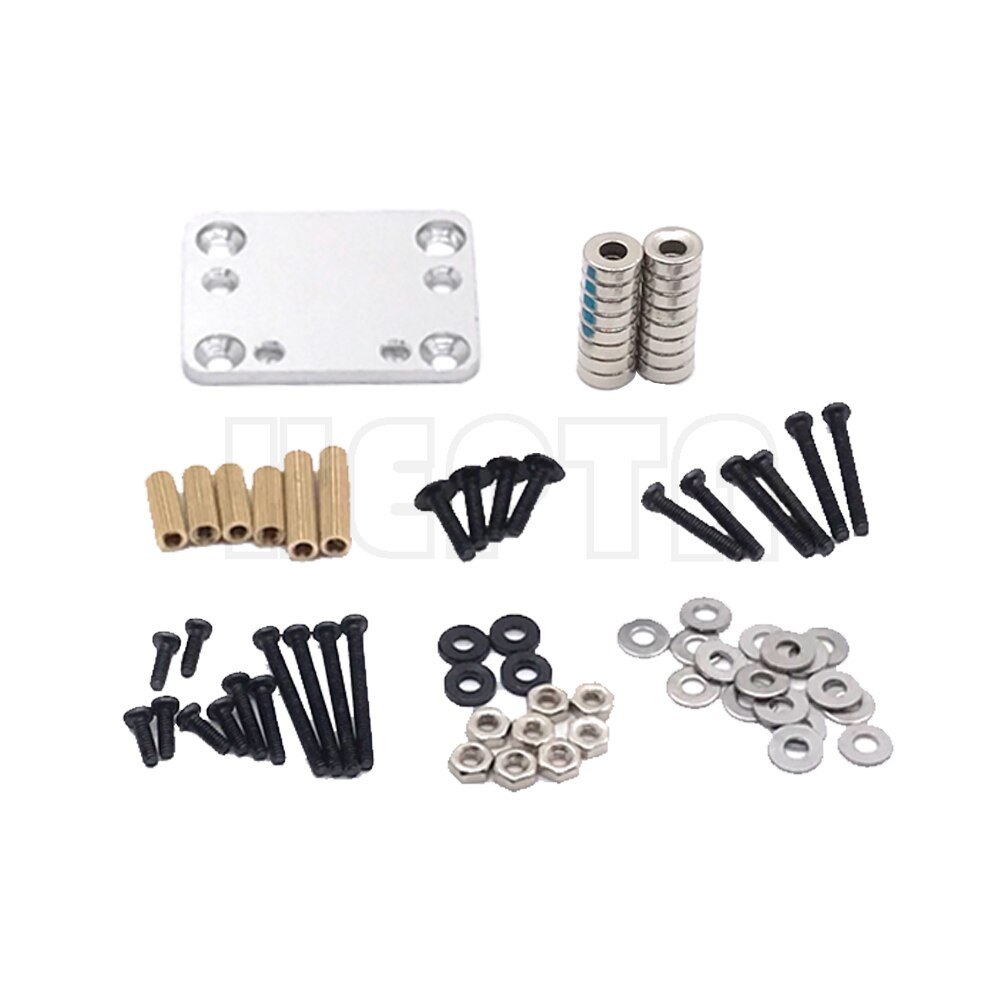 Wltoys RC Auto Körper Post Magnet Unsichtbare Befestigung Halterung für Wltoys 284131 K969 K989 P929 Kyosho Mini-Q 1/28 RC Auto Aktualisierung Teile: Silber-