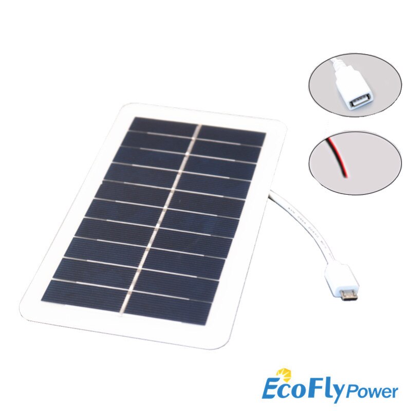 5V 2W 400mA Solar Panel charger USB/Micro USB output DIY Outdoor/home Solar system