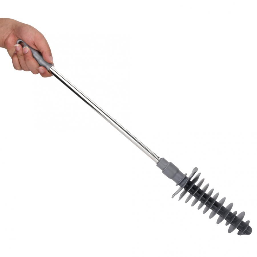 Long Handle Toilet Plunger Bathroom Blockage Unblocker Flexible Head Clog Remover Dredge Tool