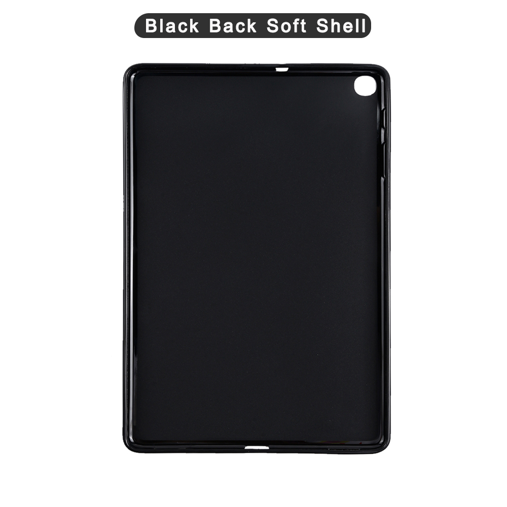 For Samsung Galaxy Tab A7 10.4&#39;&#39; SM-T500 SM-T505 Flip Tablet Case Fundas For Tab A7 10.4 Stand Cover Soft Protective Shell: Black Soft Shell