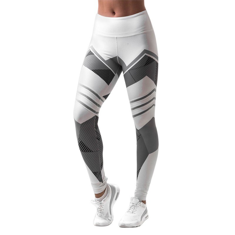 Pantalones deportivos para mujer, ropa deportiva de entrenamiento en negro y dibujo en blanco