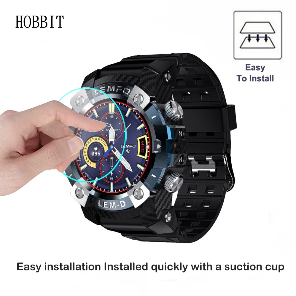 3Pcs Ultra Thin Anti-shock PET Film For LEMFO LEMD LEM D SmartWatch Screen Protector Clear HD 5H Anti-Scratch Film Not Glass