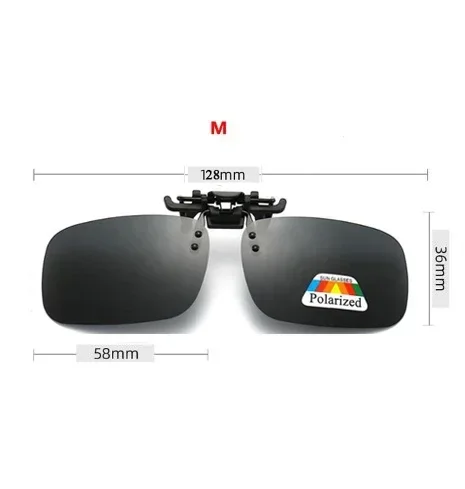 4 Color Grey Lenses Polarized Sunglasses Clip On Flip Up UV 380 Driving Fishing Night Vision Glasses Clips: green