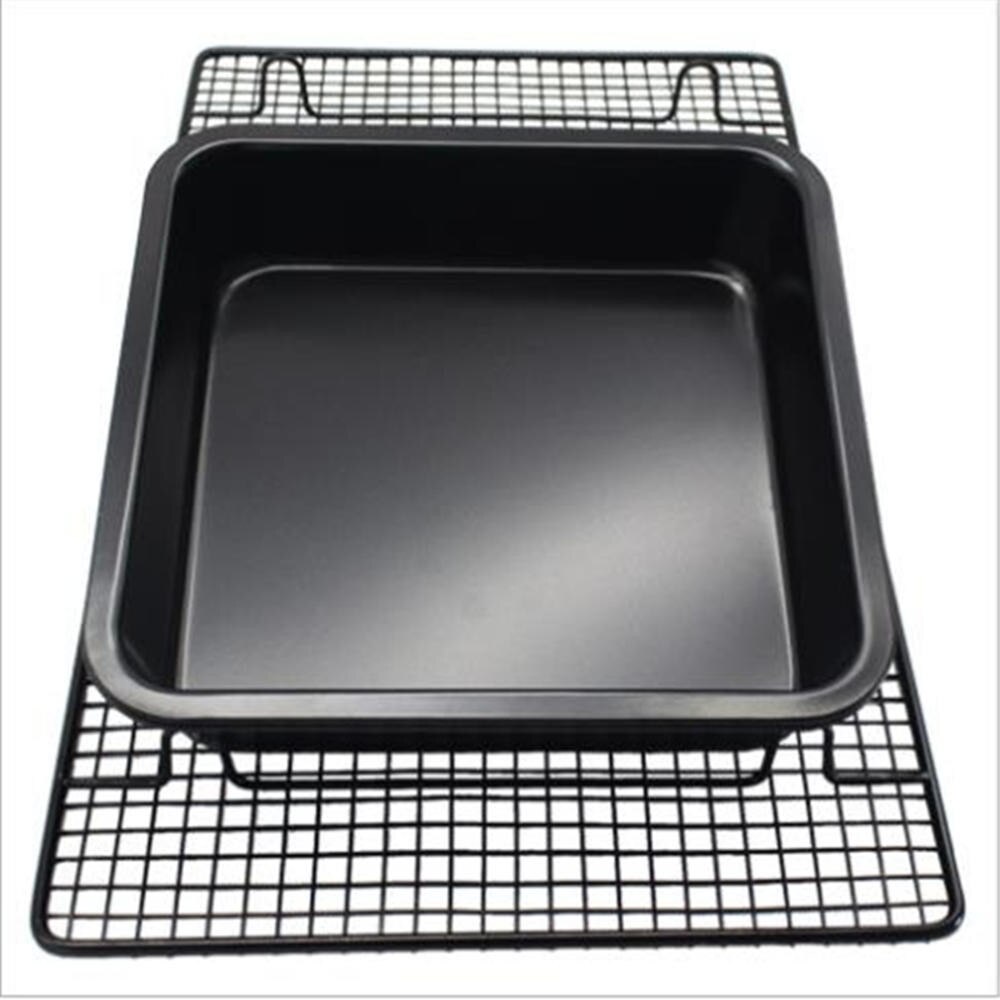 Vierkante bakvorm van 8- inch, antiaanbaklaag, koolstofstaal, bakvorm voor taarten, brood, pizza, koekjes, oven, bakvorm, bakplaat, ovenschaal