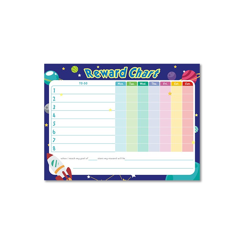 Removable Whiteboard Fridge Sticker Weekly Planner Magnetic Dry Wipe Calendar Schedule Kids Reward chart School Home Stationery: 4030ZLB09