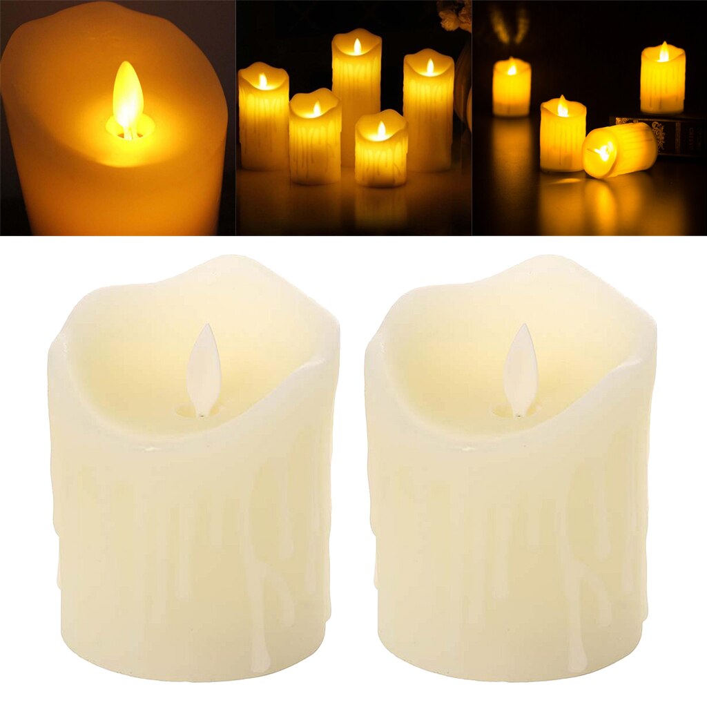 Flameless candles led lights battery candles moving wick electric