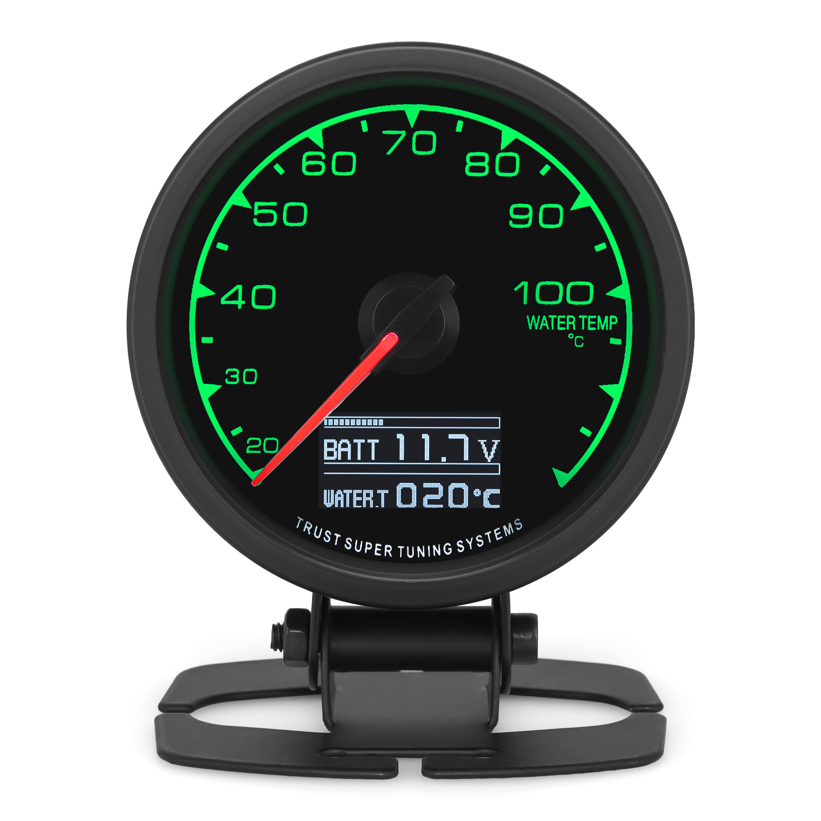 62mm Water Temperature Guage 7 Color LCD Digital Display Car Oil Press Oil Temp Meter Voltmeter Boost Gauge Tachometer AFR EXT