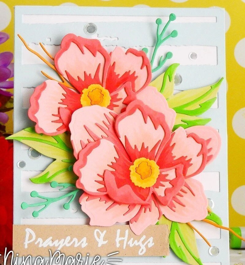 Metal Cutting dies Overlapping flowers die cut Scrapbooking Paper Craft Handmade Card Punch Art Cutter Decorative Stencil