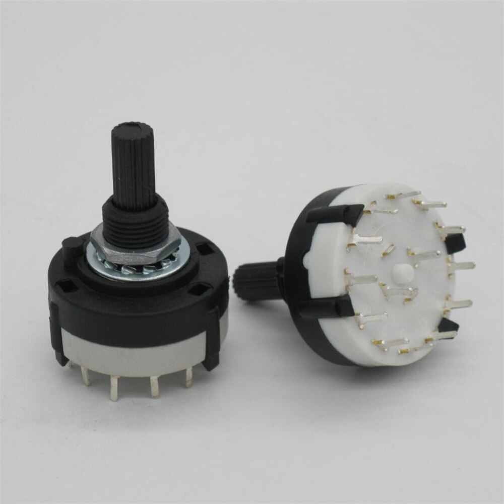 2pc High RS26 2 Pole Position 6 Selectable Band Rotary Channel Selector Switch Single Deck Rotary Switch Band Selector